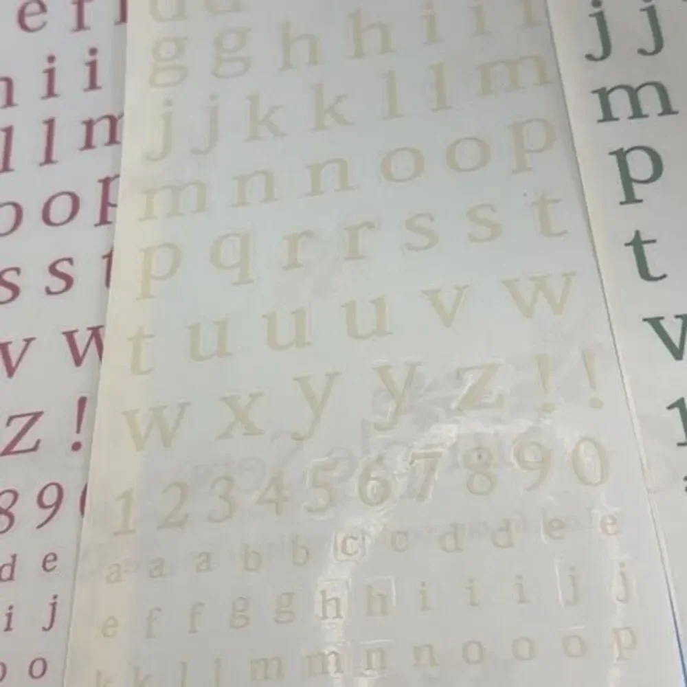 Vintage Alphabet Number Stickers